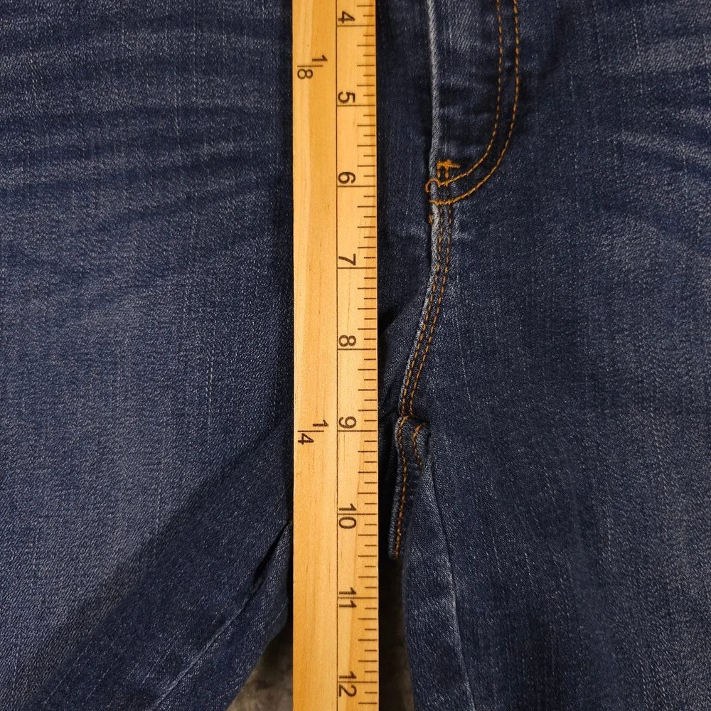 Chicos Jeans Women 00 US 2 Blue The Platinum Crop Stretch Dark Wash Denim Casual